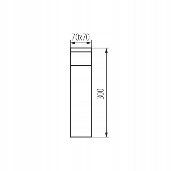 Square lighting post Kanlux G9 30 cm black Packaging status original