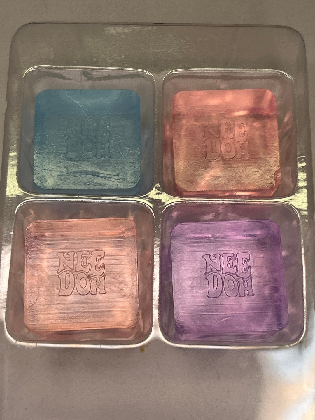 Squishies Squishy NeeDoh Nice Ice Baby Ice Cube 4 Pack Gel Kid's age 3+ years