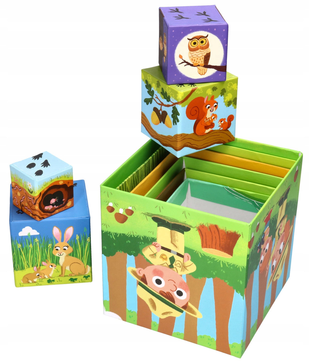 Stacking cubes - Forest 61796 Color multicolor