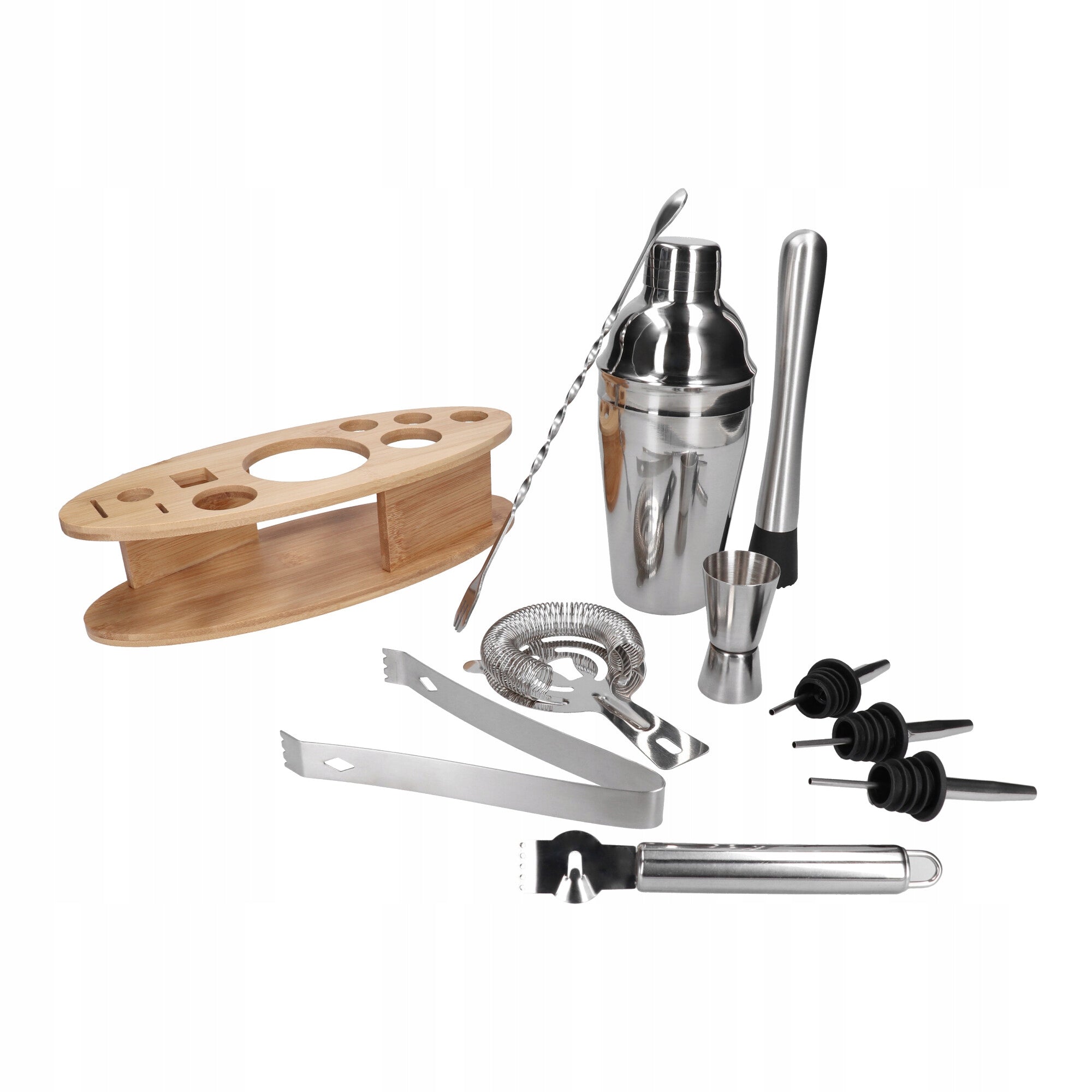 Stainless Steel Bartending Set 11 Elements with Oval Stand Manufacturer code 5908280701646