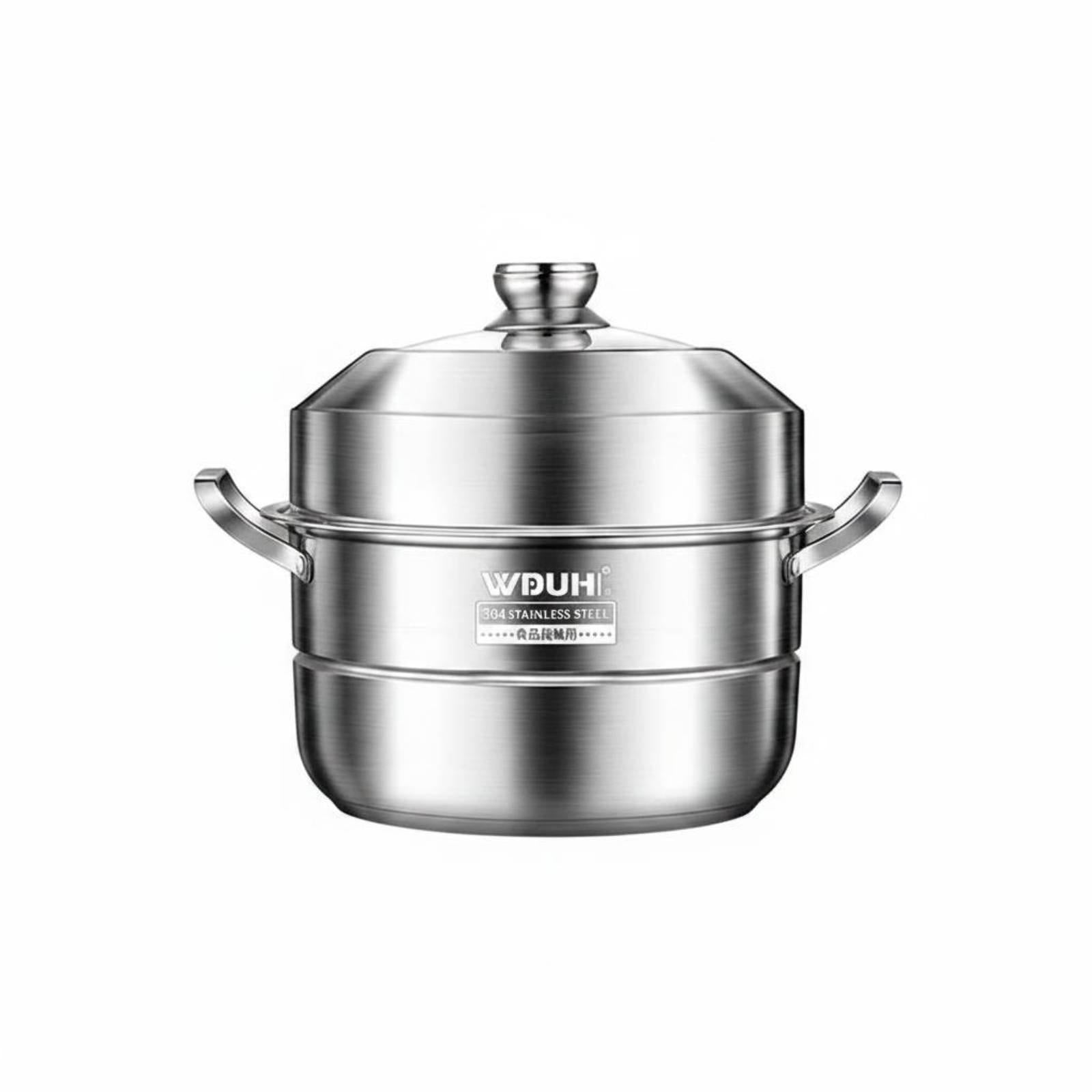 Stainless Steel Cooking Steamer Multi Tier 304 Grade 30CM Thickened 2-layer
