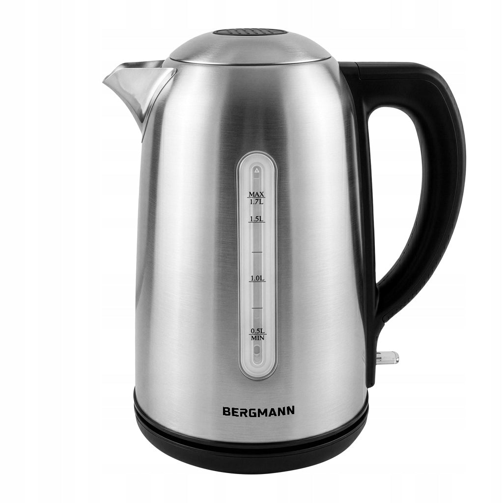 Stainless Steel Electric Kettle BERGMANN 1,7L 2200W Silver Packaging status original