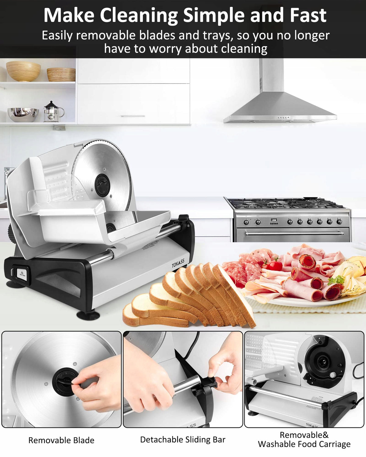 Stainless Steel Electric Universal Slicer 200W Brand no brand