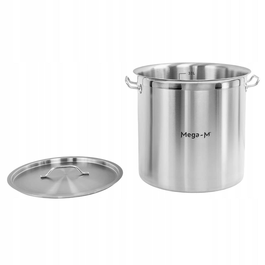 Stainless Steel High Pot with Lid 36l D. 36 cm Mega-M PRO Manufacturer code MTP005032