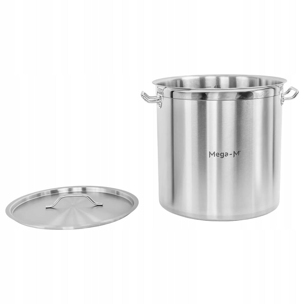 Stainless Steel High Pot with Lid 50l D. 40 cm Mega-M PRO Manufacturer code MTP005033