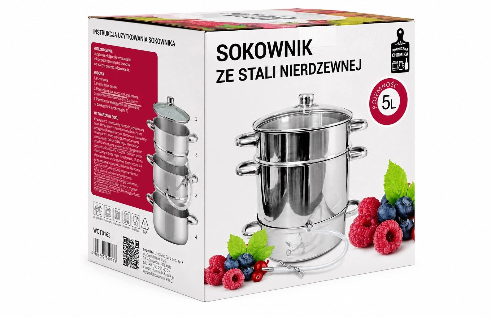 Stainless Steel Juicer 5 L Hamster Basement Capacity 5 l