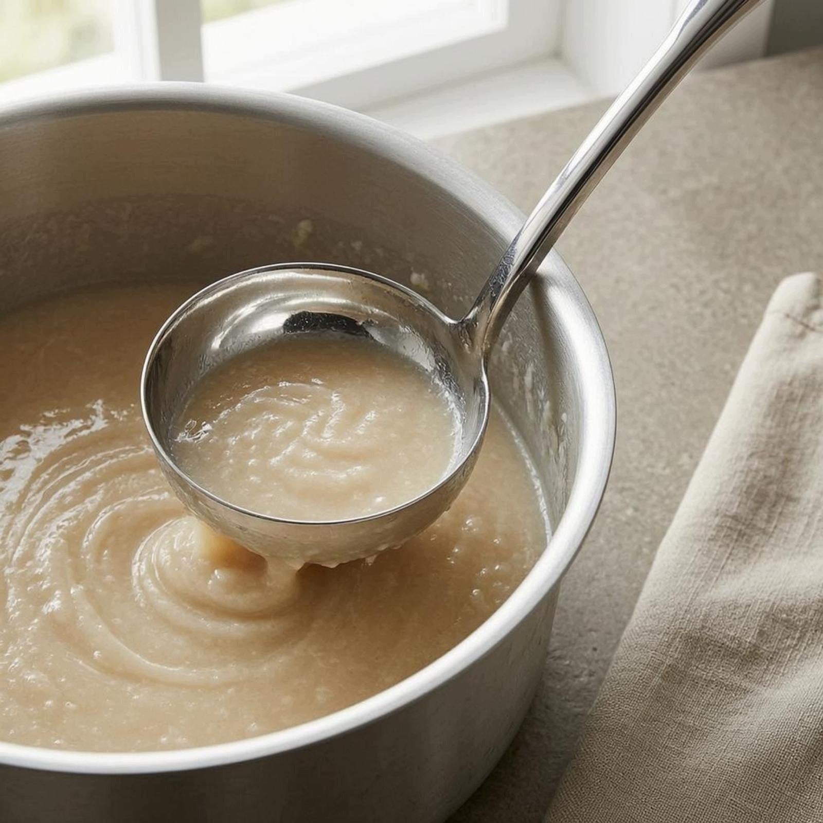 Stainless Steel Ladle Deep Bowl Ladle Single Piece Construction Soup Spoon Packaging status original