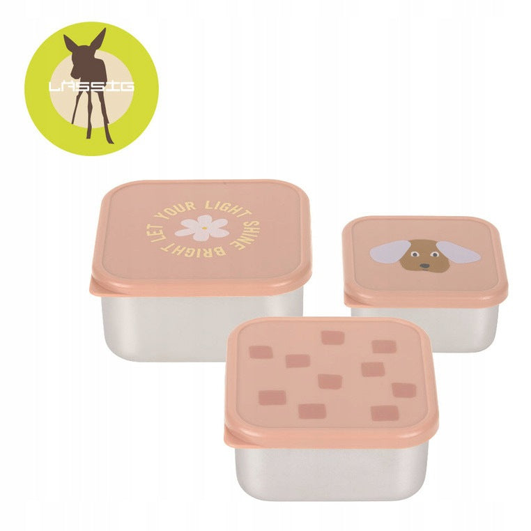 Stainless Steel Snackbox Snack Box 3 Pack Lassig Pattern P Brand no brand