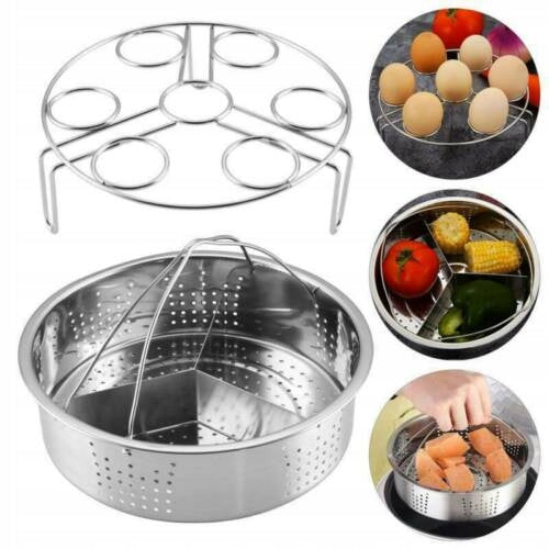 Stainless Steel Steamer Basket Egg Steam Rack Pressure Cooker Zest