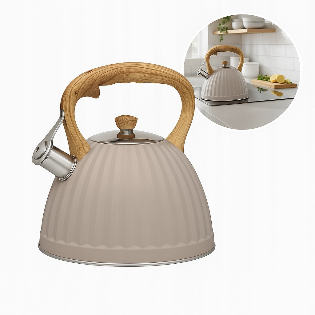Stainless steel kettle Henry 2,8l Beige