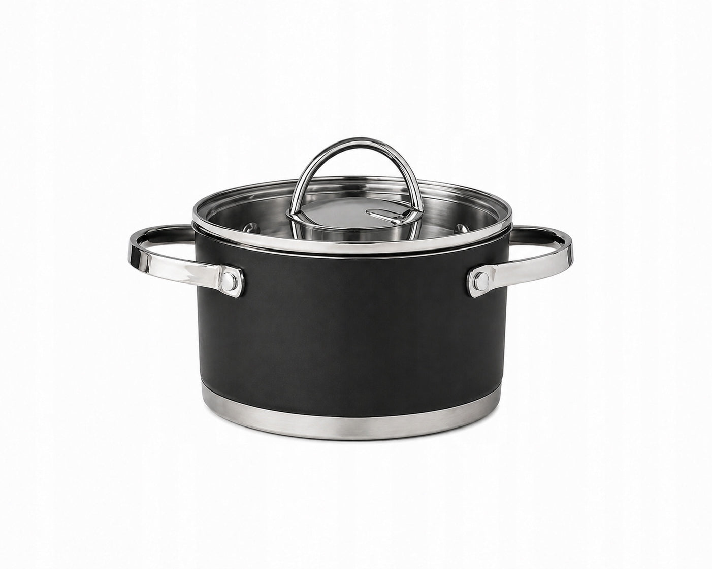 Stainless steel pot 2L 18 cm with lid induction