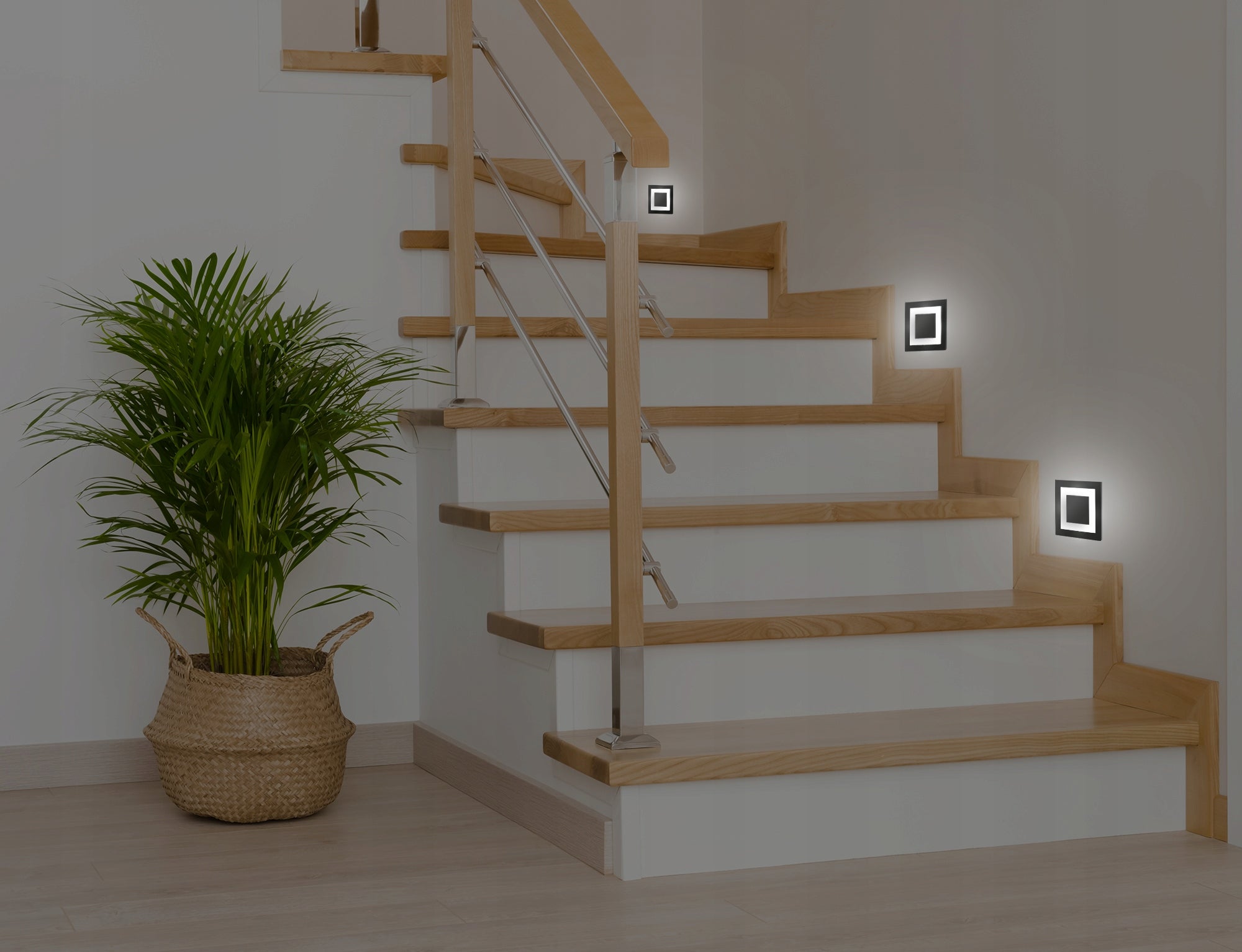 Staircase light LED luminaire 230V can fi60 Silver Cold 6000K LEDROOM Packaging status original