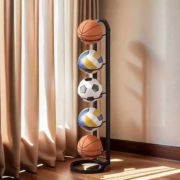 Stand for 5 balls shelf organizer ball storage vertical black Manufacturer code SolarBox