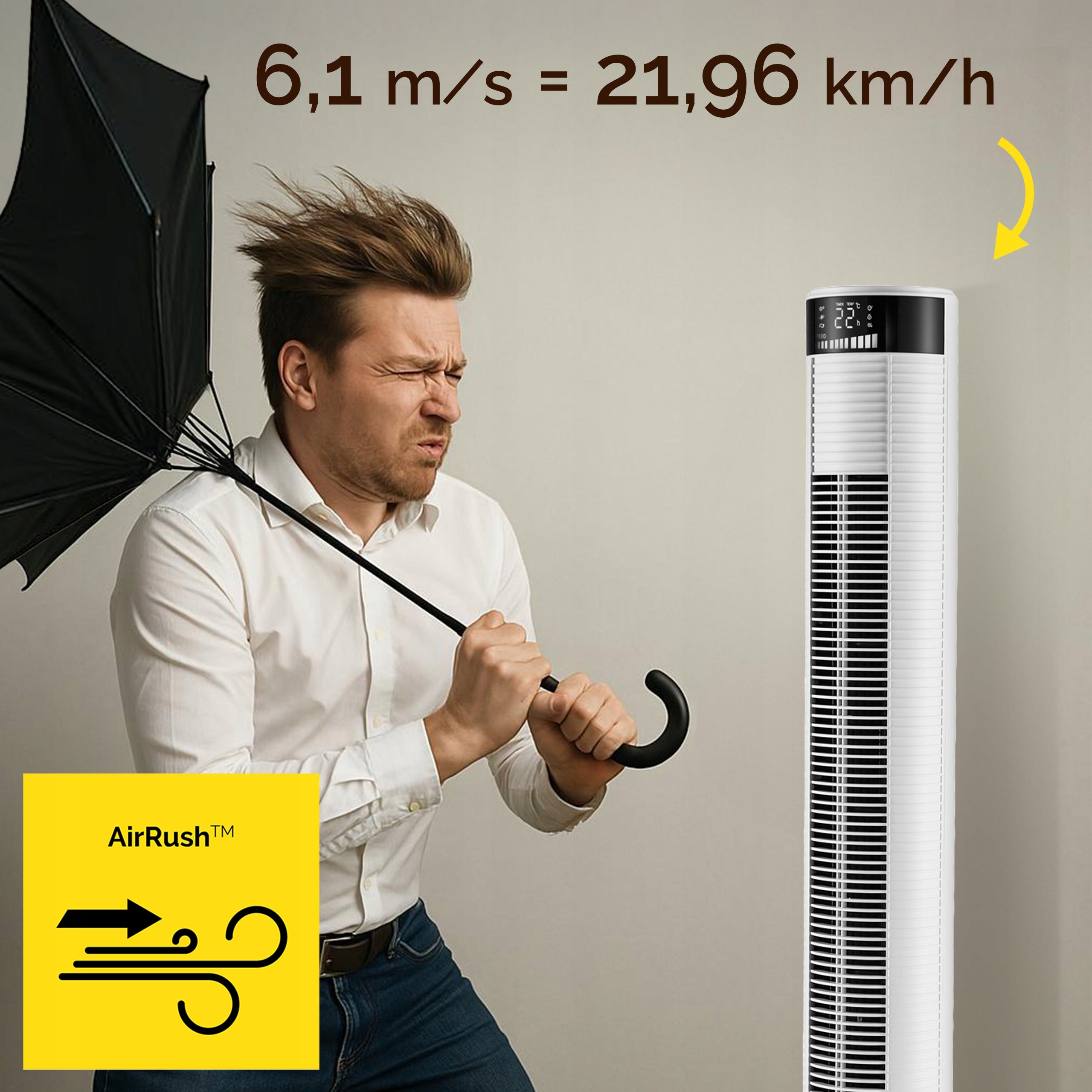 Standing column fan Silent Yoer +10m Range 4 modes Ionization AROMA Fan type column