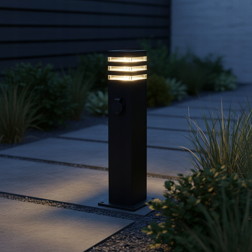 Standing lamp Garden post SOCKET 230V 60cm outdoor E27 LED Packaging status original