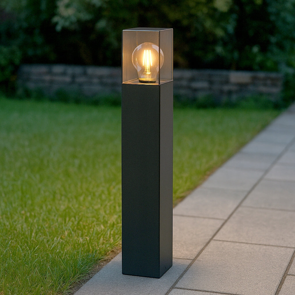 Standing lamp garden LED post 50cm outdoor E27 BLACK Packaging status original