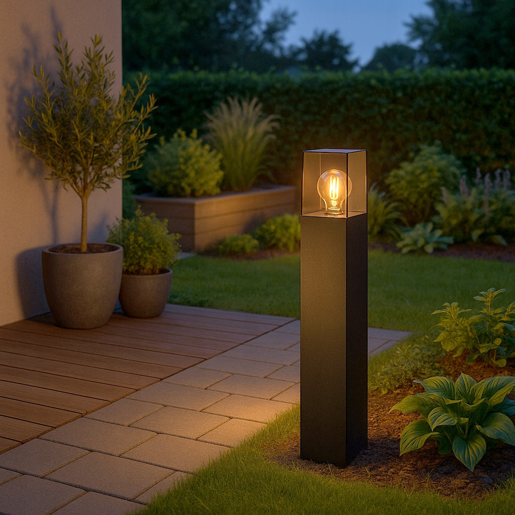 Standing lamp garden LED post 60cm outdoor E27 BLACK Brand Masterled