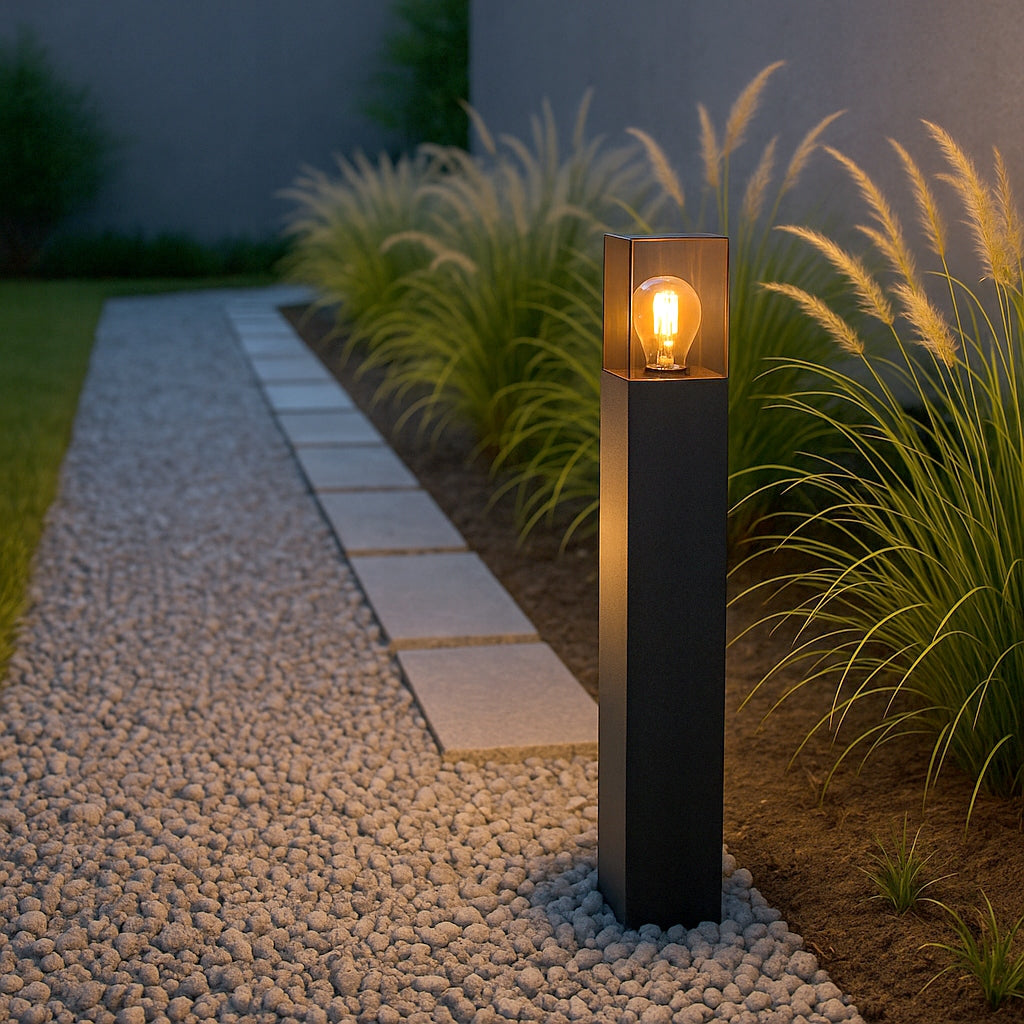 Standing lamp garden LED post 60cm outdoor E27 BLACK Product height 60 cm