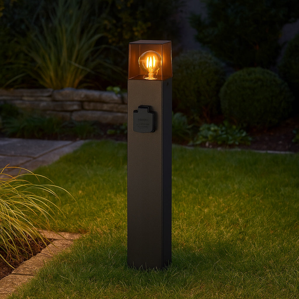 Standing lamp garden post LED 60cm SOCKET 230V outdoor E27 BLACK EAN (GTIN) 5904703023821