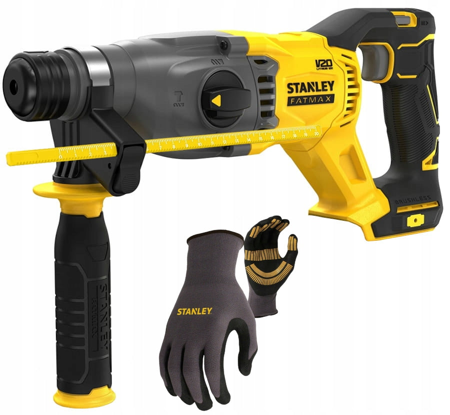 Stanley Brushless hammer drill 18V SDS Plus SFMCH900B + Gloves