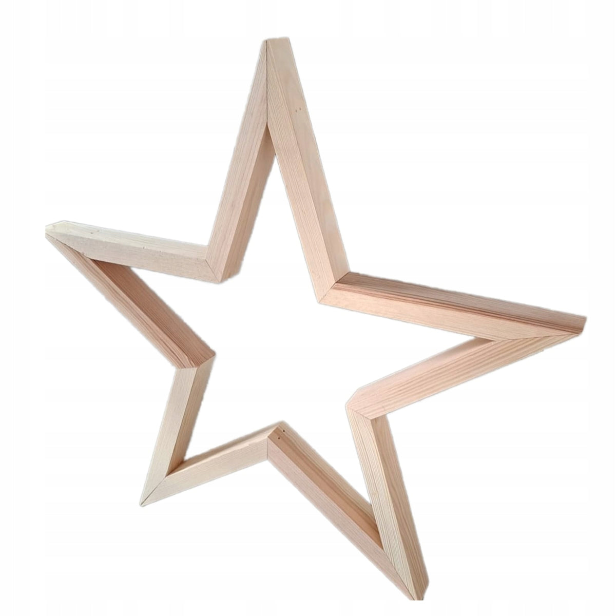 Star made of natural wood large 53cm