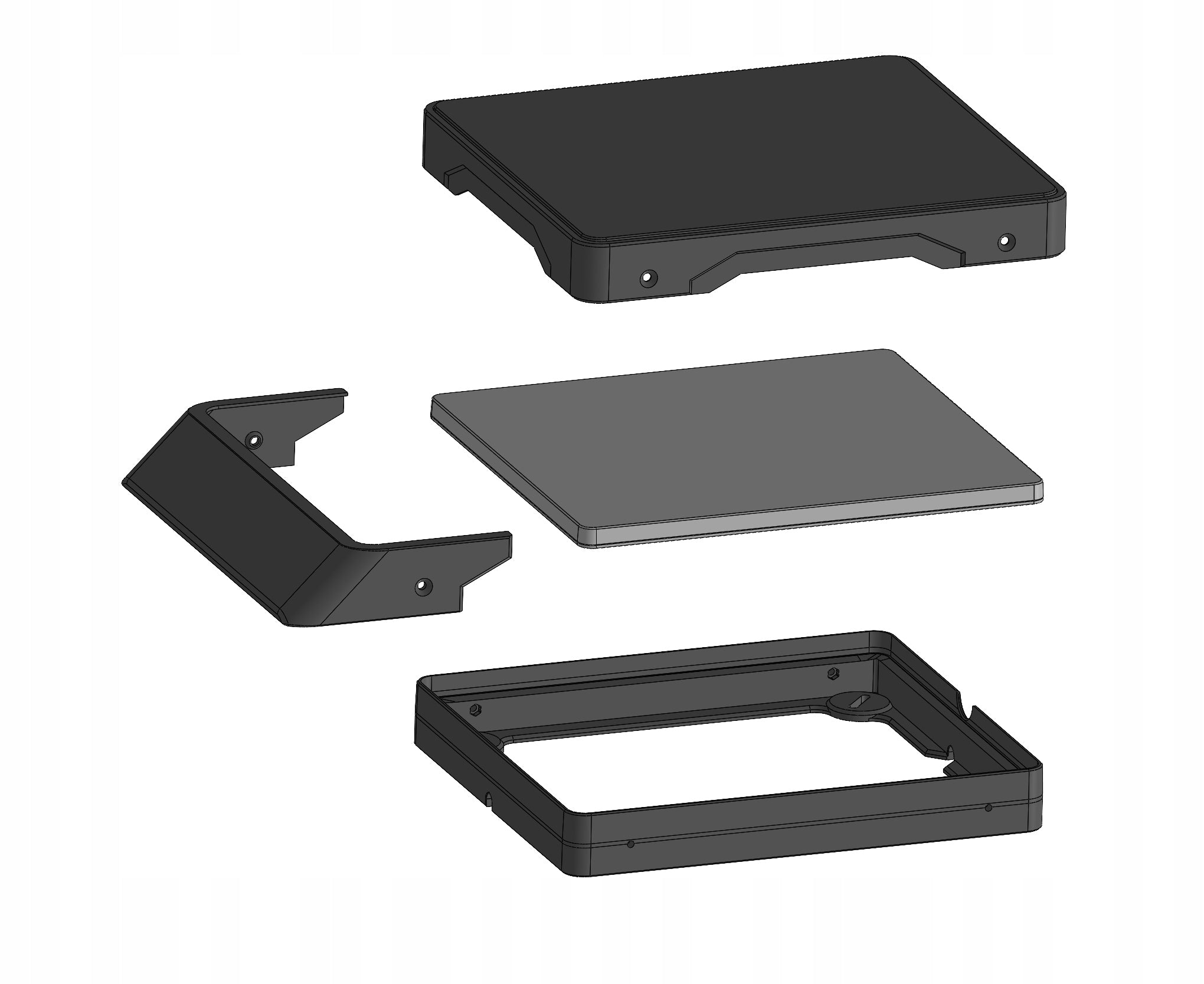 Starlink mini mounting bracket for motorhome + aerodynamic spoiler. White Manufacturer code Uchwyt do montażu Starlink mini
