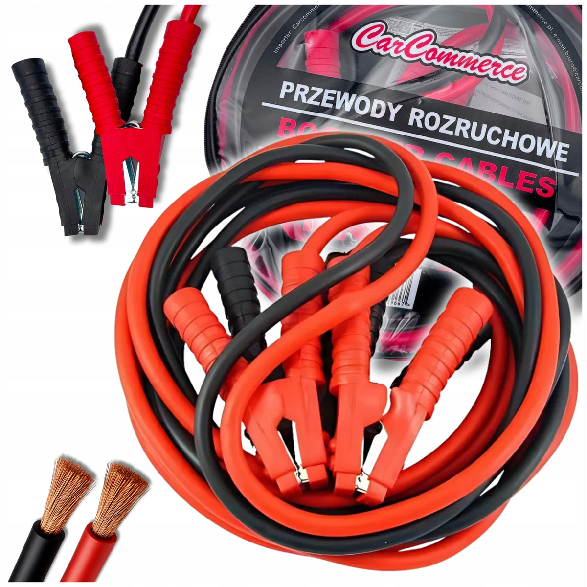 Starter Cables Thick Strong Solid 900A 4,5m Diesel Gasoline Case
