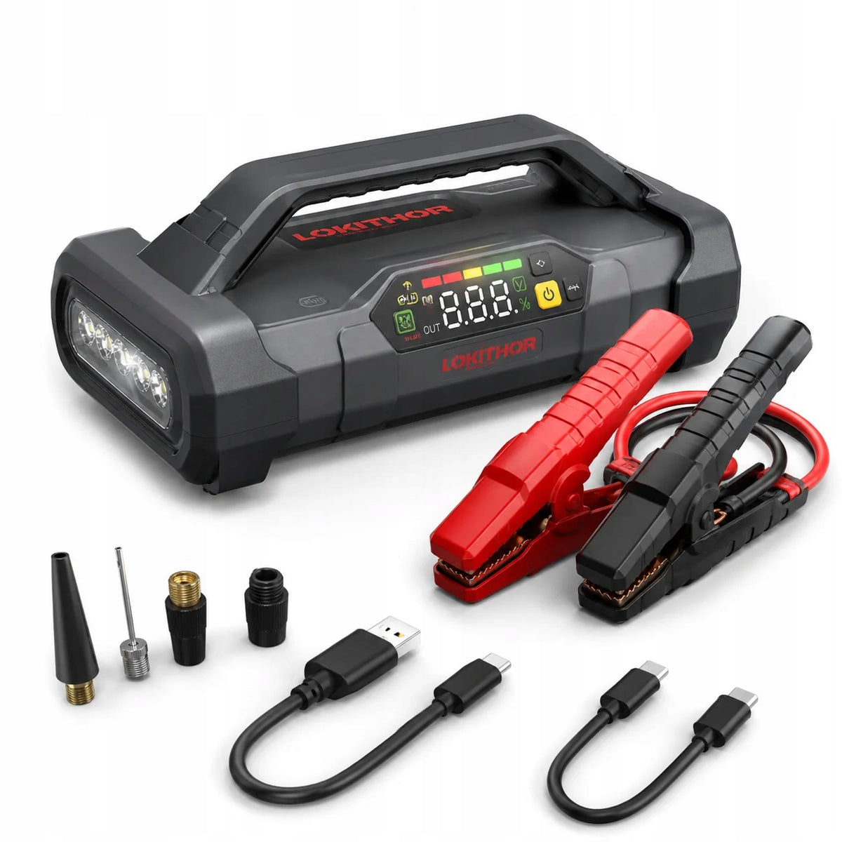 Starter battery Lokithor JA302 PRO 12V 3000A LED compressor powerbank