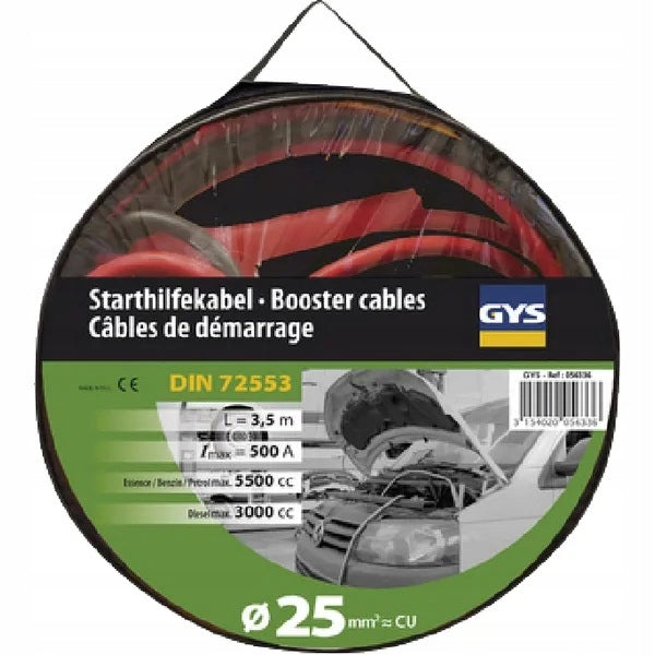 Starter cable set PRO Gys, 25mm² 3.5m Manufacturer's catalog number 056336GYS