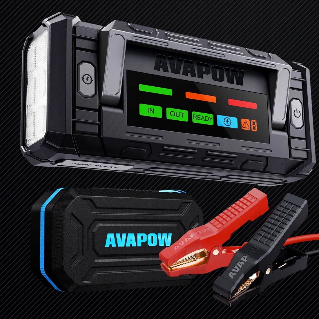 Starting Booster 12V 8000A 74Wh Powerbank 30W LED Flashlight AVAPOW TJ58 Manufacturer code AVAPOW_TJ58