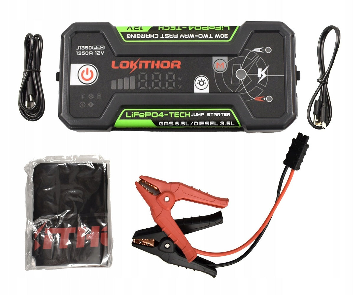 Starting Device Lokithor J1350 Pro 1350A Jump Starter Booster 12V Power Manufacturer code J1350PRO