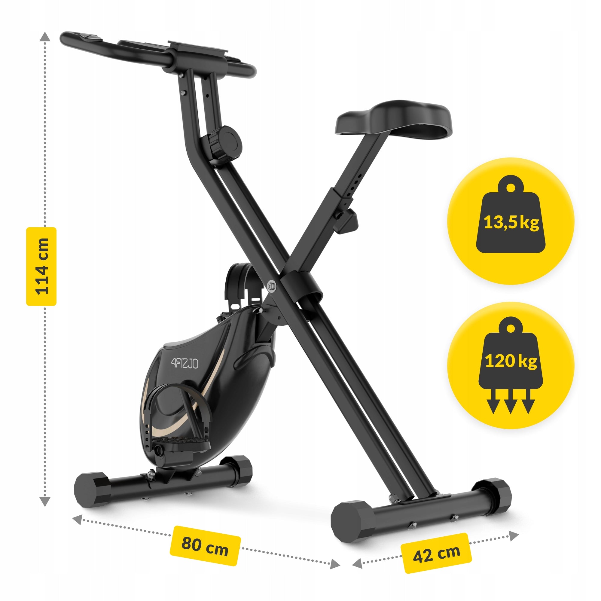 Stationary Bike Magnetic Exercise Bike Folding Home Exercise Bike Manufacturer code Kompaktowy rower stacjonarny MY-FLEX HY-B8016