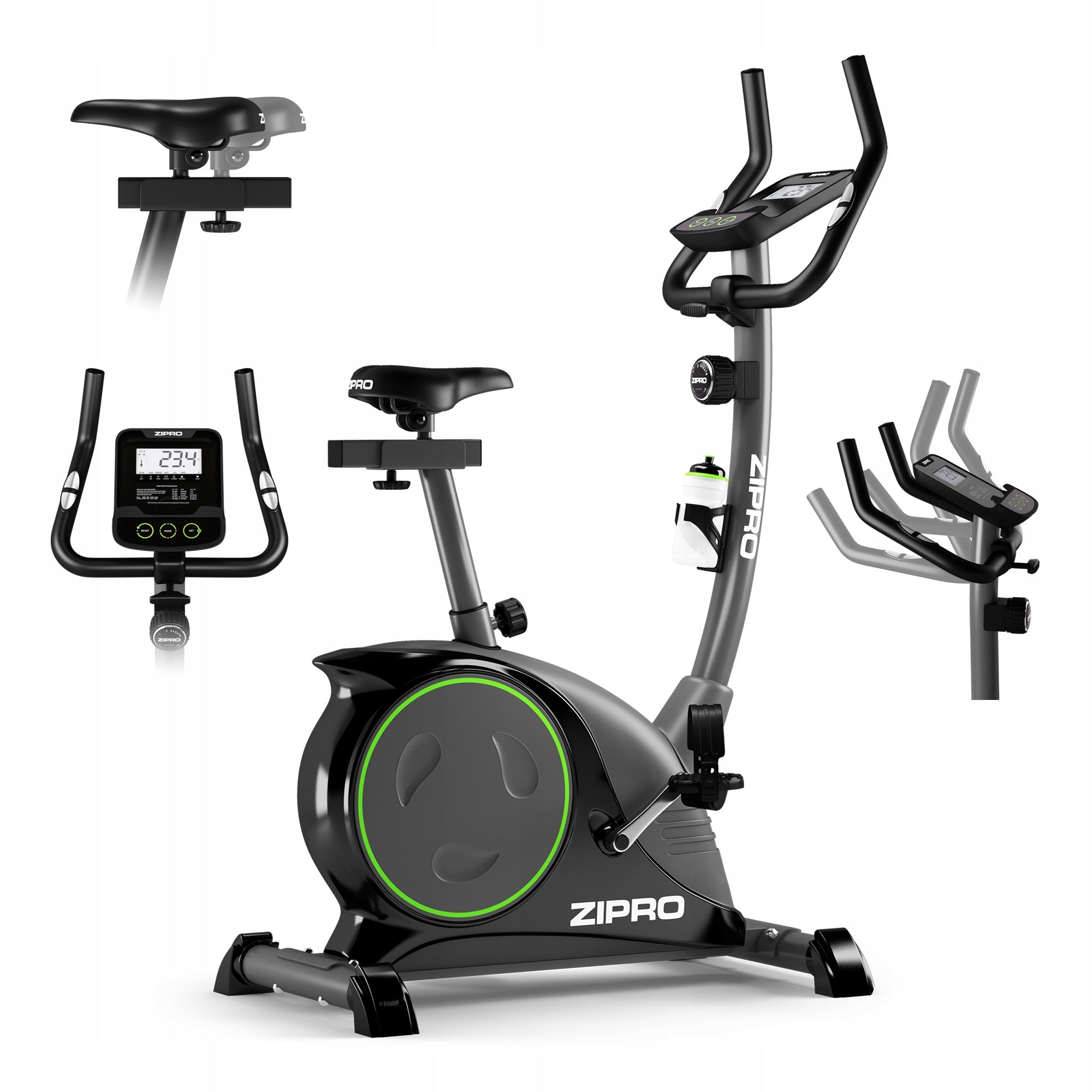 Stationary Bike Magnetic Training Bike up to 150kg + Water Bottle - ZIPRO