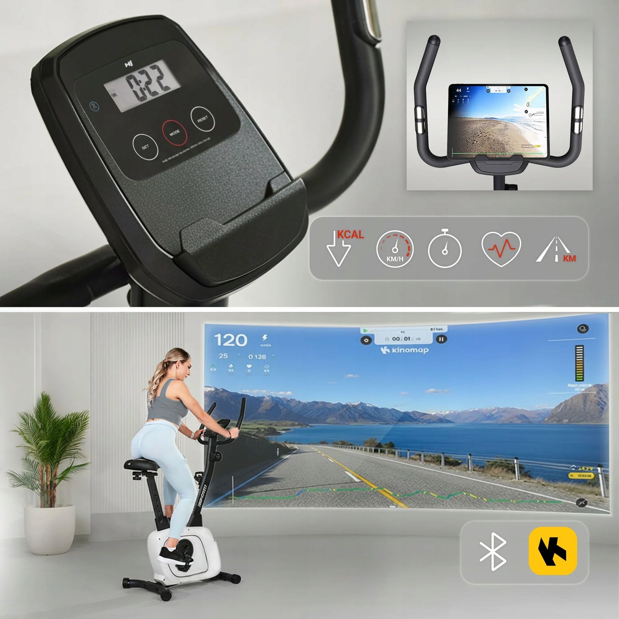 Stationary Bike Magnetic Training For Bluetooth Exercise Kinomap Brand Hop-Sport