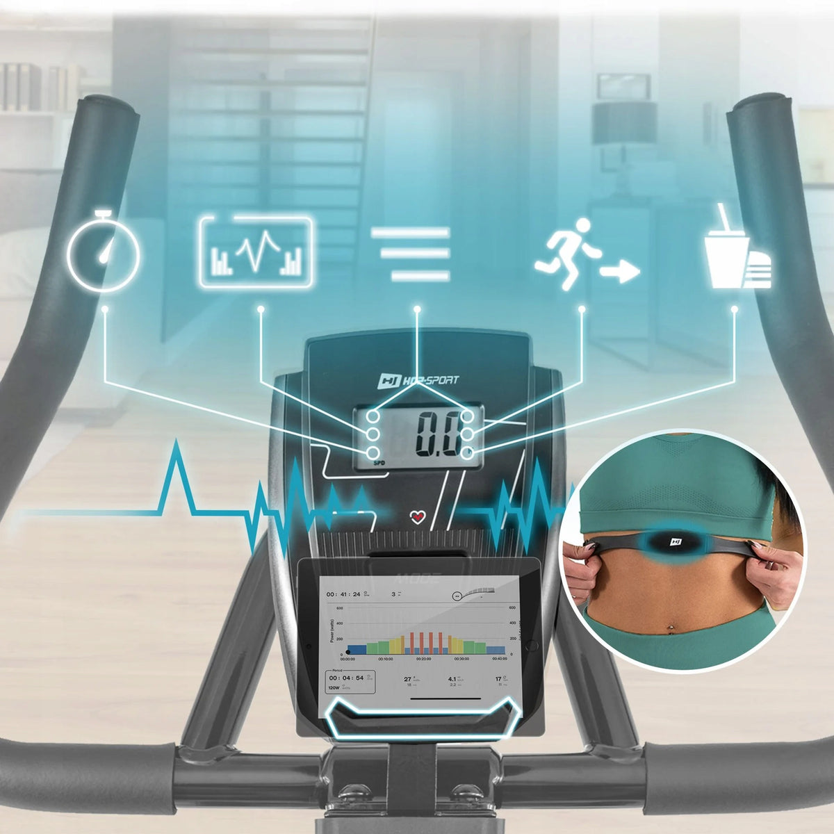 Stationary Bike Mechanical Spinning Bravo Hop Sport wheel 18kg Packaging status original