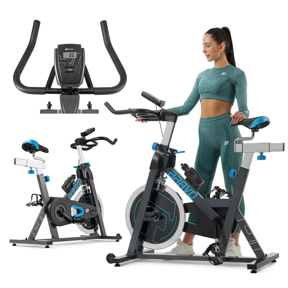 Stationary Bike Mechanical Spinning Bravo Hop Sport wheel 18kg