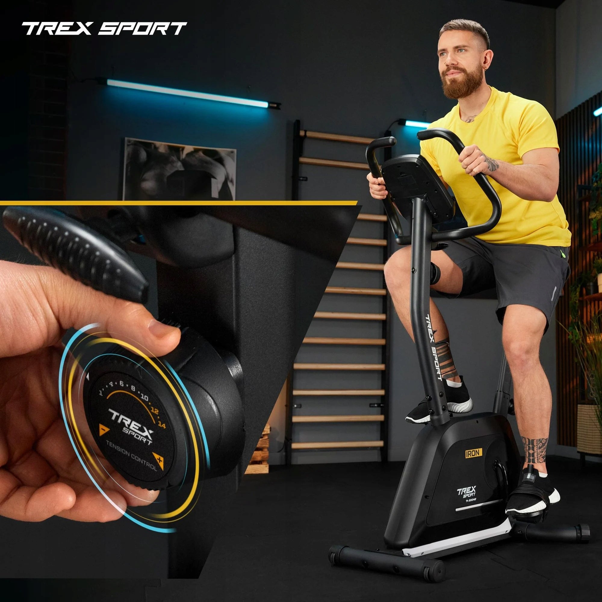 Stationary bike magnetic fitness exercise bike IRON Trex Sport Packaging status original