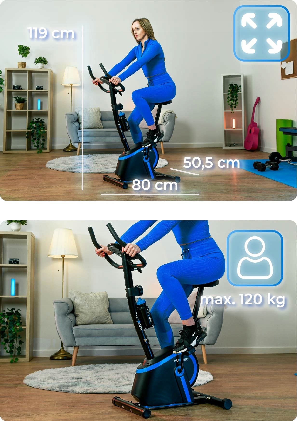 Stationary bike magnetic rehabilitation training up to 120kg bike Packaging status original
