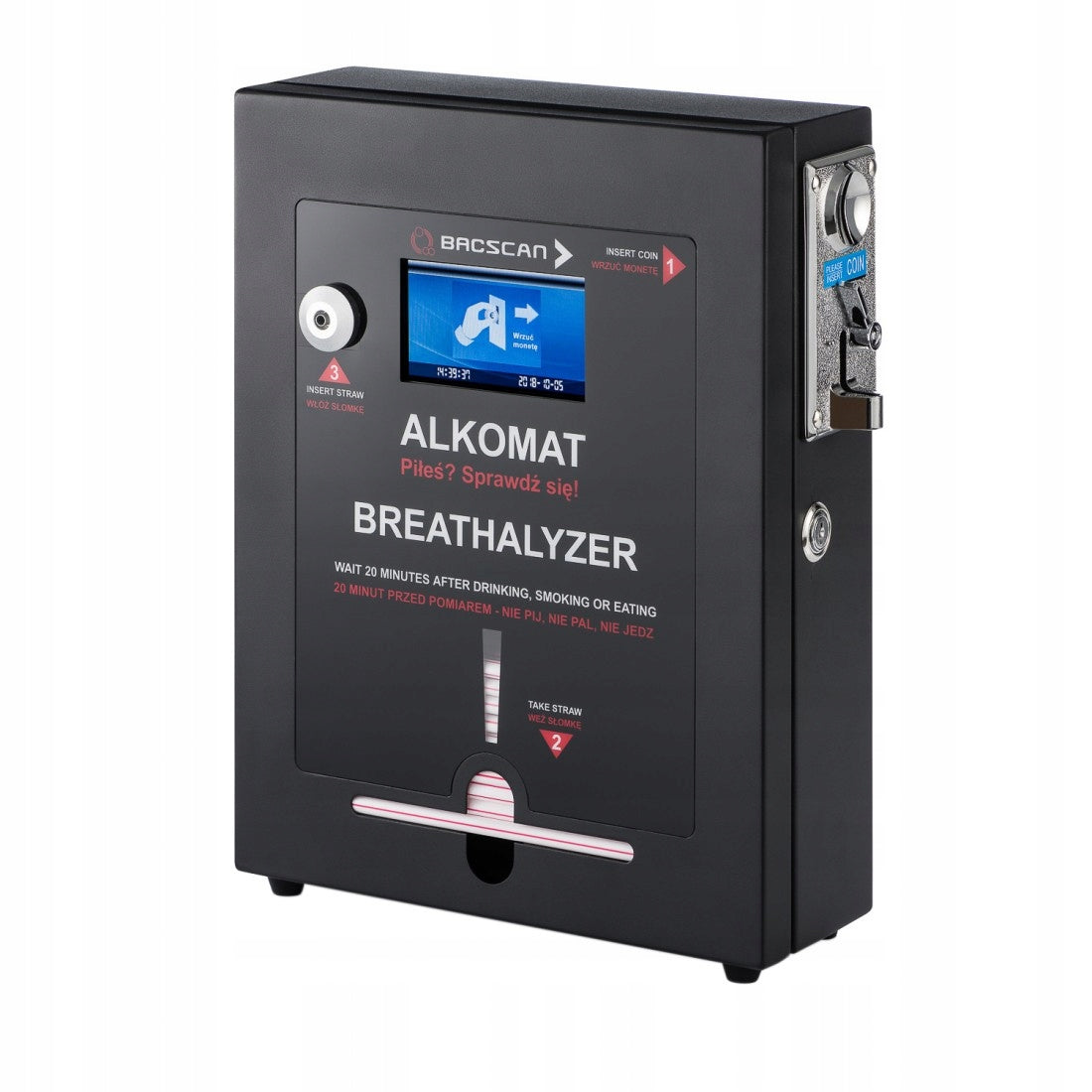 Stationary breathalyzer F-3 coin operated + remote control Brand BACscan