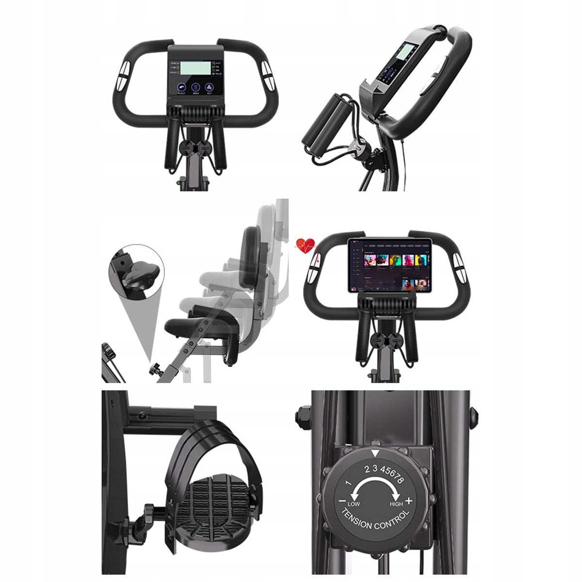 Stationary exercise bike adjustable resistance and ergonomic seat Manufacturer code X23N00C007