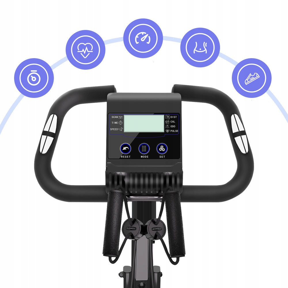 Stationary exercise bike adjustable resistance and ergonomic seat Packaging status original