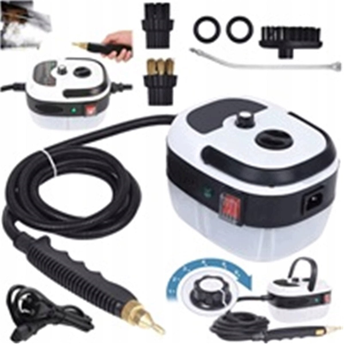 Steam Cleaner 2500w With 6 Speeds And Tank 1000ml For Home Packaging status original