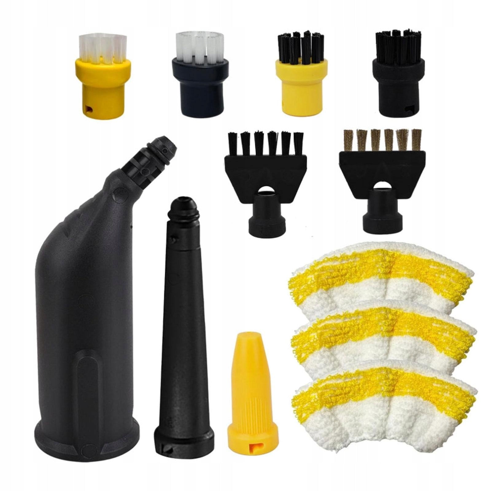 Steam Cleaner Accessories Set Replacement Stain Remove Handheld 12Pcs Dirty water tank capacity 1.1 l