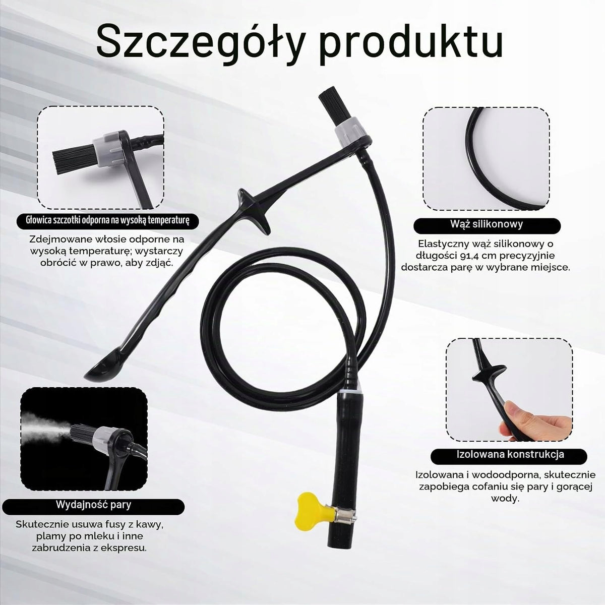 Steam Cleaning Brush for Coffee Makers with Spoon Tip Brand KAI
