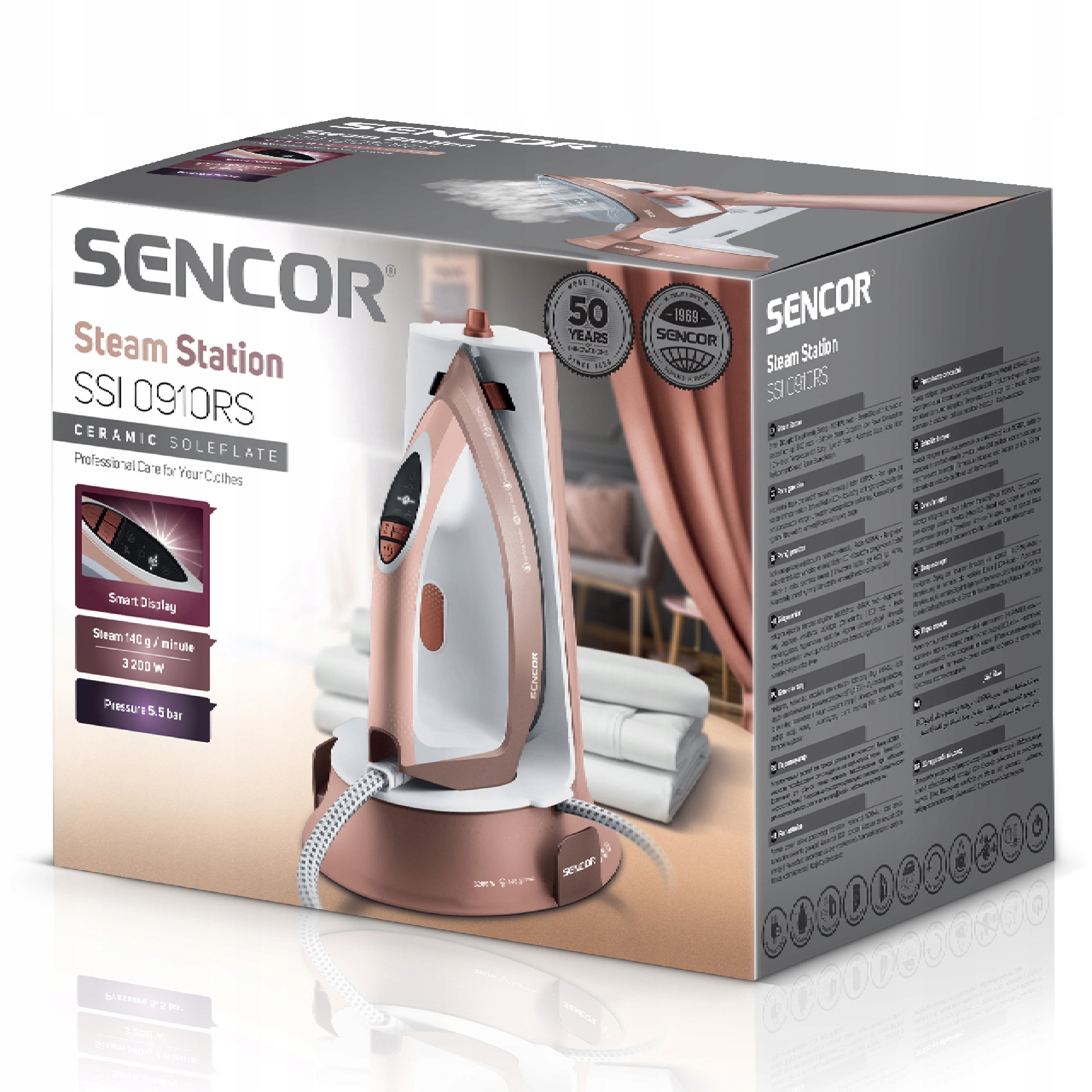 Steam Iron Steam Station Sencor SSI 0910RS 140g 1300 ml Strong 3200W EAN (GTIN) 8590669315864