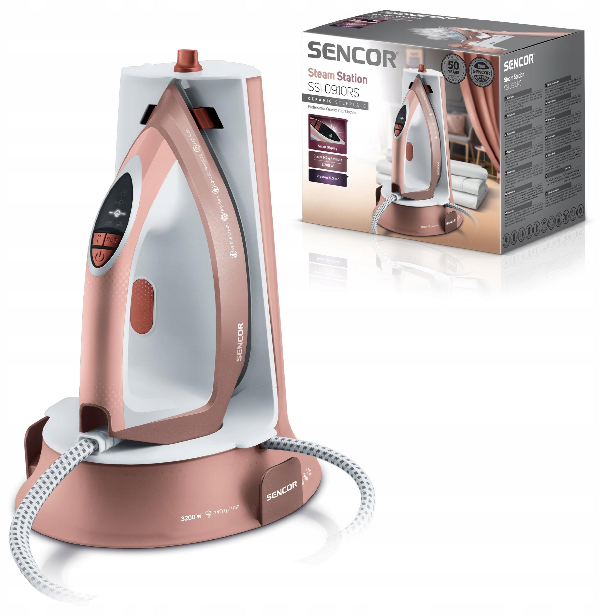 Steam Iron Steam Station Sencor SSI 0910RS 140g 1300 ml Strong 3200W