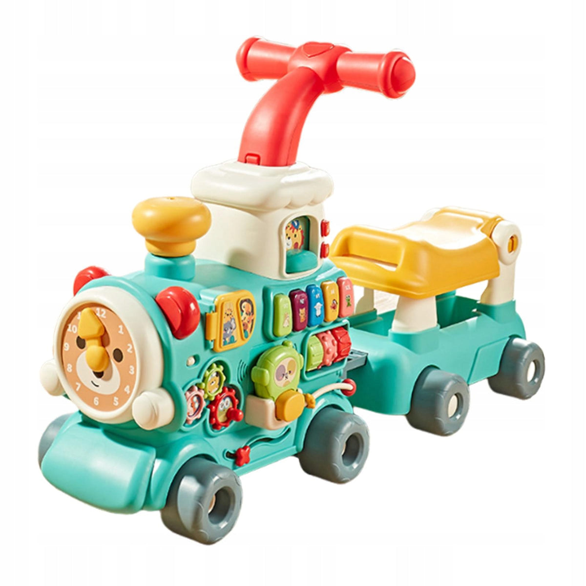 Steam Train Baby Walker Ride on Toy with Sound Effect Present Anti Blue Packaging status original