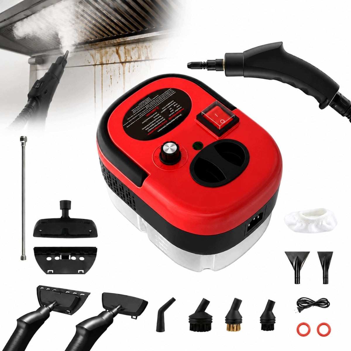 Steam cleaner 2500 W capacity 1,2 l fast heating,3 Bar,6 levels