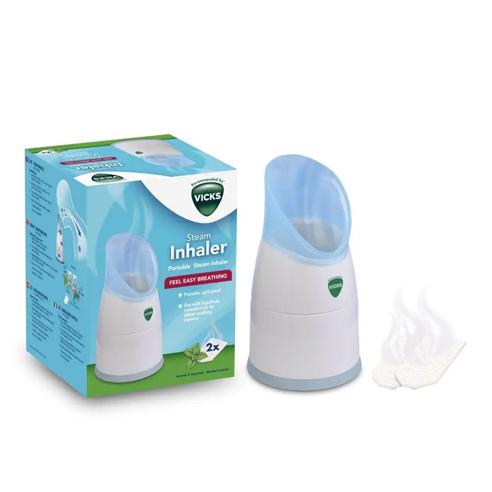 Steam inhaler Vicks with 2 menthol inserts white
