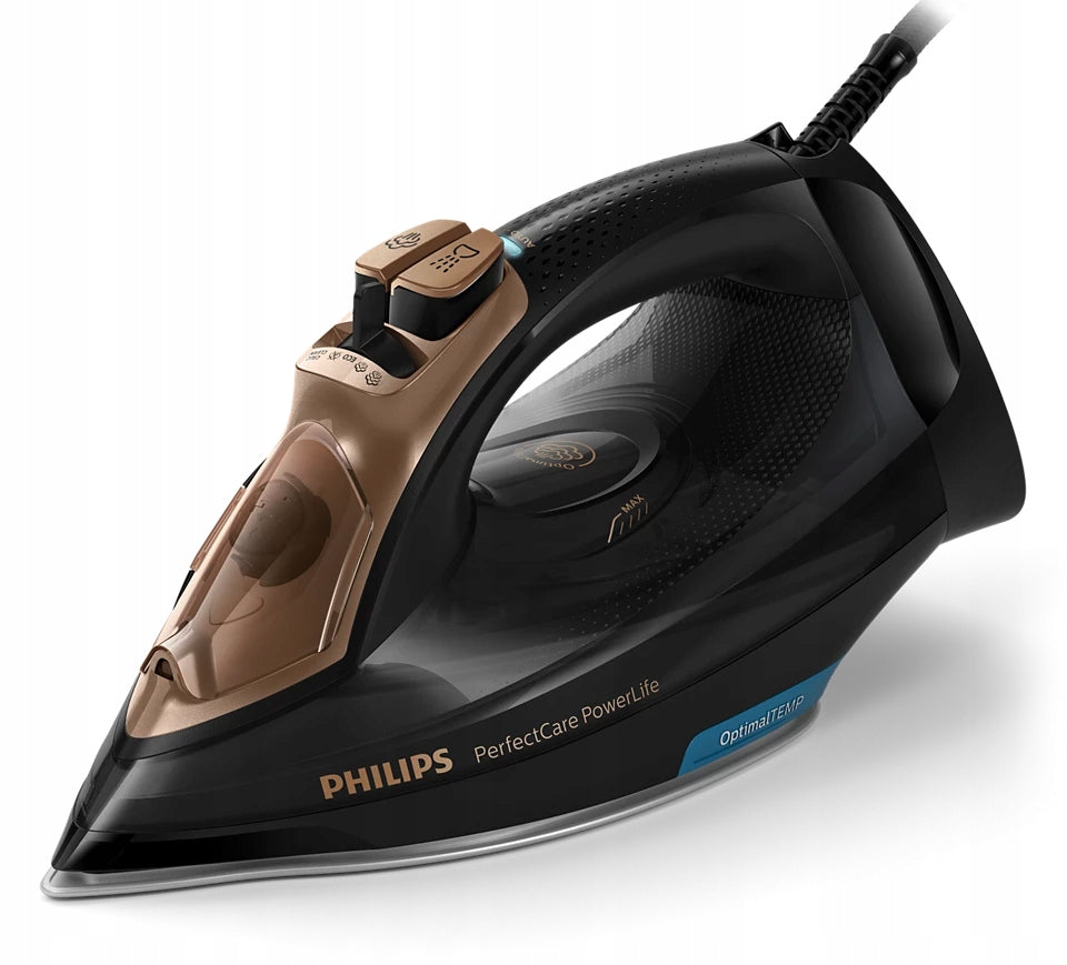 Steam iron 2400W Philips PerfectCare black and gold OptimalTEMP GC3929/64
